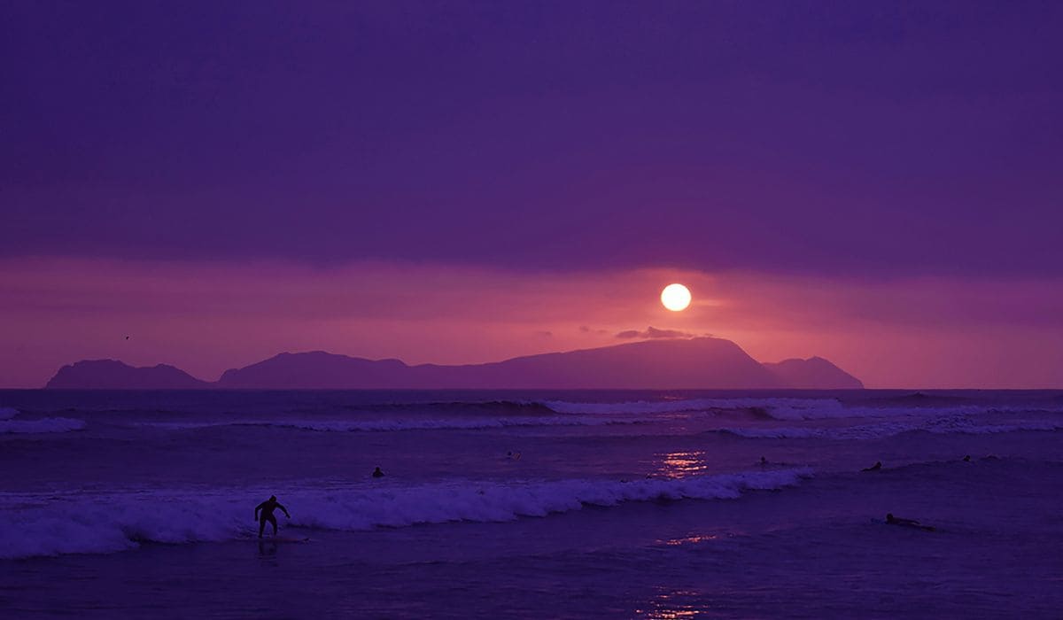 Atardecer en las playas en Lima