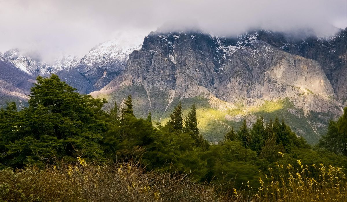 La belleza de Bariloche nublada
